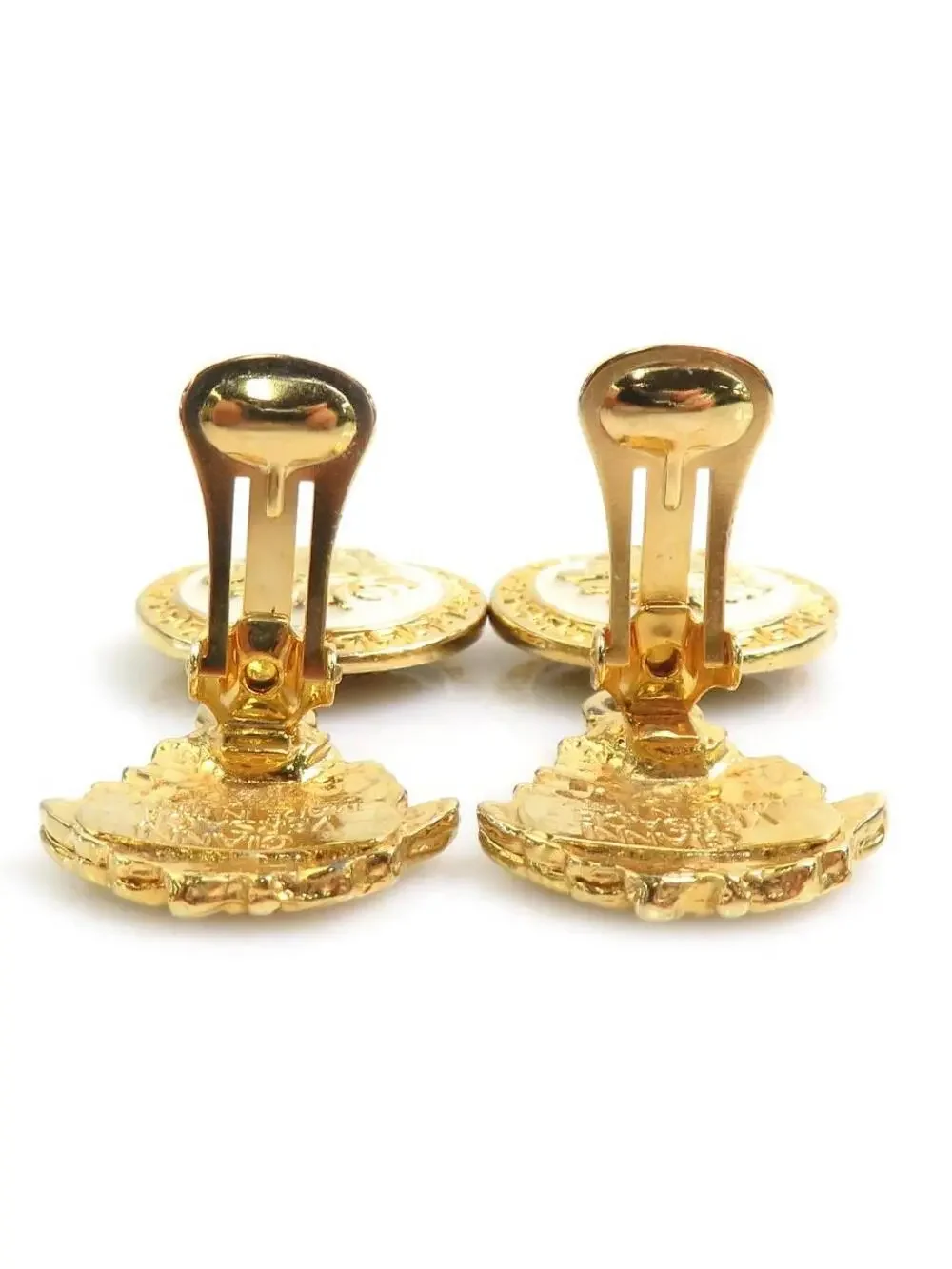 Auth Versace Medusa Earrings Gold/Black #302695V21B